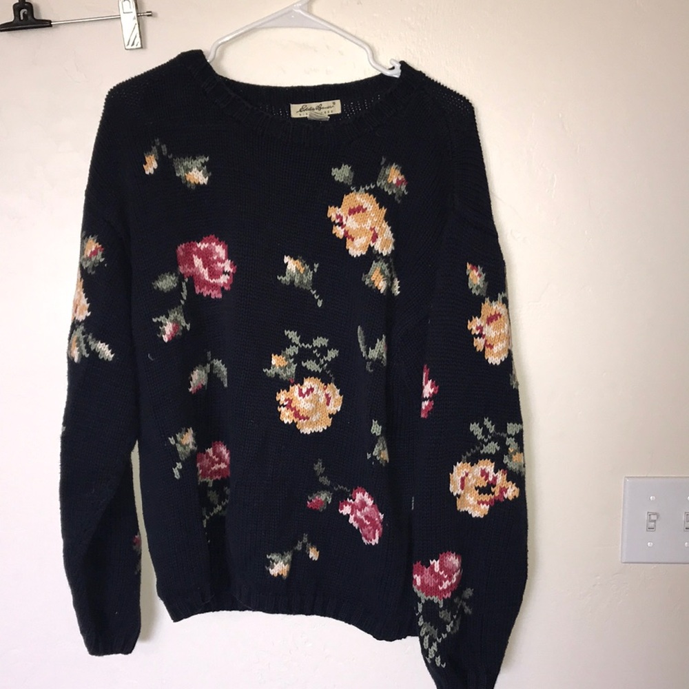 Eddie Bauer floral sweater
